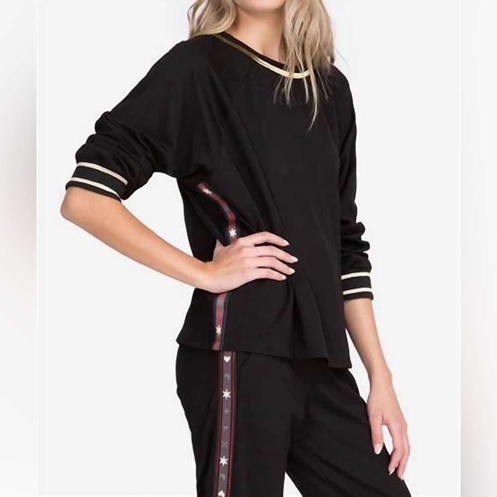 Johnny Was Castle Cropped Pullover Sweatshirt